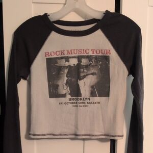 Arizona Jean Company Rock Music Tour Long Sleeve Tee - Black and White